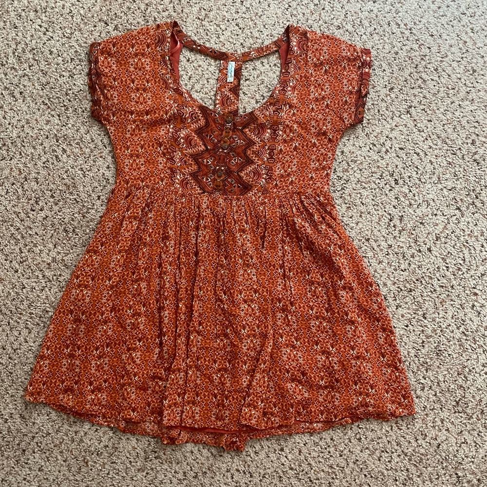Free People Tribal Print Mini Dress